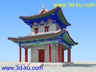 3D打印模型【分享】古建：一栋角楼（带灯光）！！！的图片