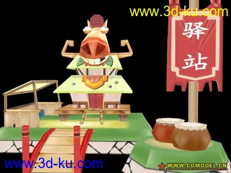 3D打印模型发个自己早期的Q版驿站的图片