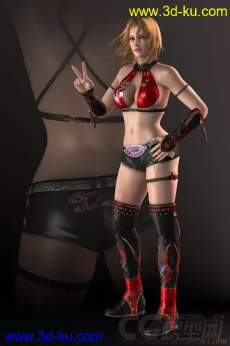 3D打印模型DOA5_Tina_wrestling_red的图片