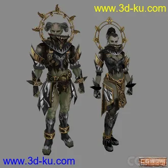 3D打印模型【卡尔共享14】《天堂2》系列2兽人法师服装阿沛拉轻甲A[网游][韩国NCSfot]的图片