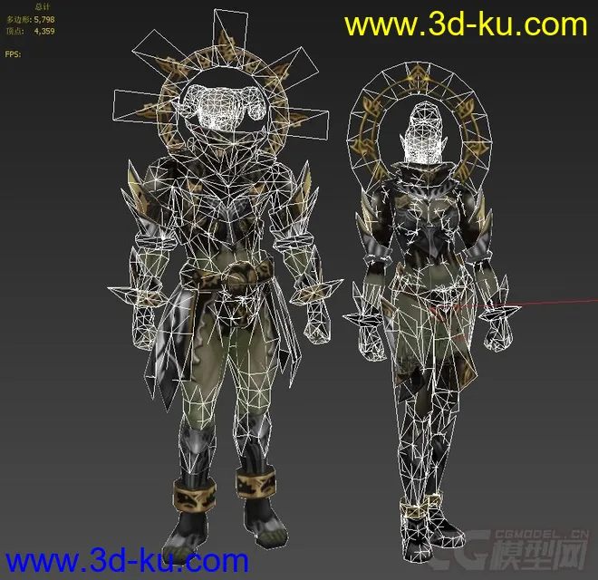 【卡尔共享14】《天堂2》系列2兽人法师服装阿沛拉轻甲A[网游][韩国NCSfot]模型的图片2