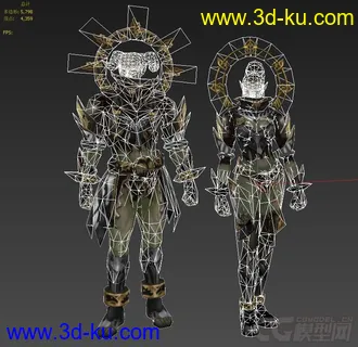 3D打印模型【卡尔共享14】《天堂2》系列2兽人法师服装阿沛拉轻甲A[网游][韩国NCSfot]的图片
