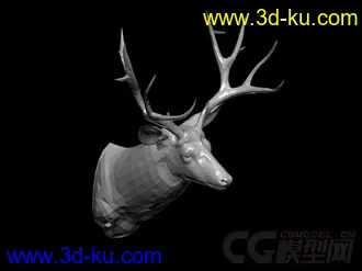 一只鹿头模型的图片