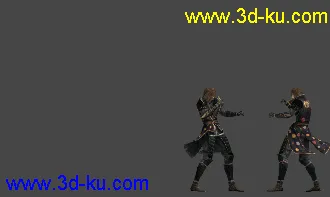 3D打印模型双人对打的图片