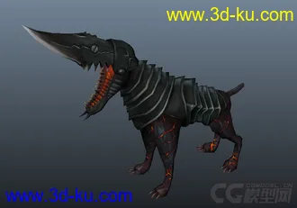3D打印模型暗黑系狗头的图片