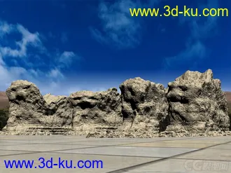 3D打印模型戈壁   石头的图片