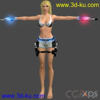 3D打印模型Bikini Shorts_LongHair Fixed的图片