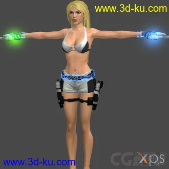 3D打印模型Bikini Shorts_LongHair Fixed的图片