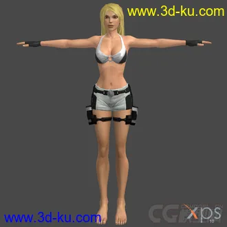 3D打印模型Bikini Shorts_LongHair Fixed的图片