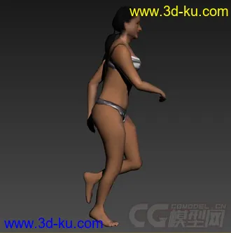 男女沙滩不同姿势模型23个的图片