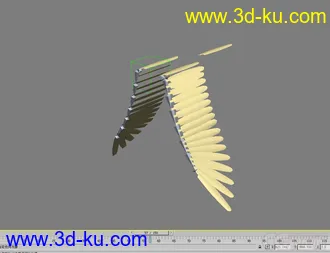 3D打印模型鸟类翅膀动画 仙鹤的图片