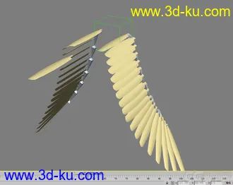 3D打印模型鸟类翅膀动画 仙鹤的图片