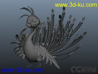 3D打印模型可爱的小孔雀~的图片
