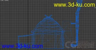 古代茅草屋模型的图片