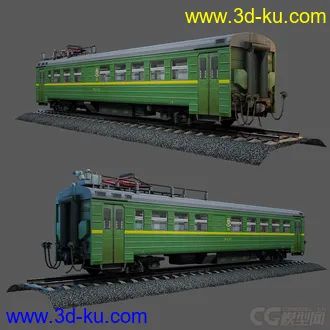 一辆火车模型有贴图的图片