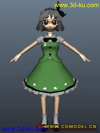 3D打印模型东方系列少女（妖梦）的图片