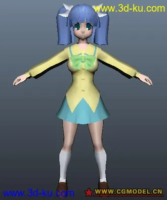 3D打印模型卡通少女的图片