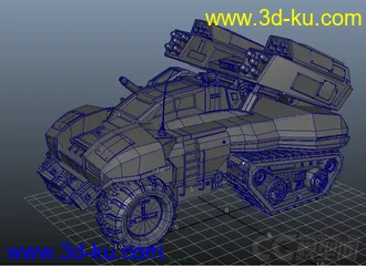 3D打印模型导弹车的图片