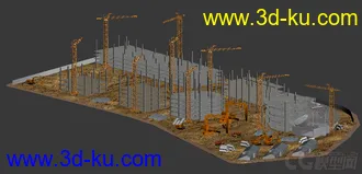 3D打印模型施工场地的图片