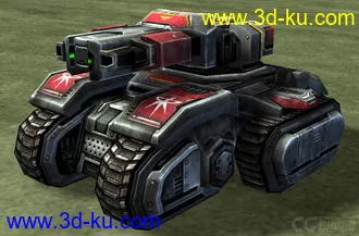 3D打印模型3D视角星际争霸2攻城坦克（3D建模用）的图片