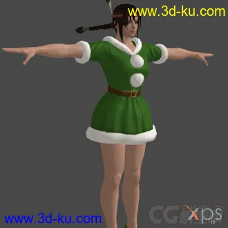 圣诞装女人模型的图片
