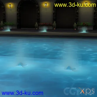 室内泳池模型的图片