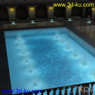 室内泳池模型的图片
