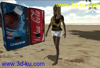 3D打印模型精密骨骼绑定的豹纹短袖女孩,max通用格式,可导入Unity3d的图片