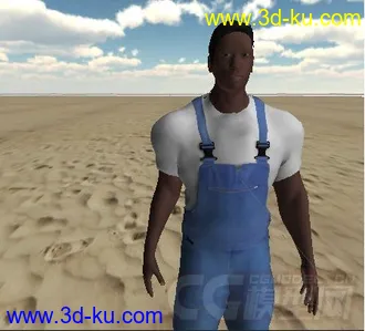 3D打印模型黑人码头工人,通用格式,可导入Unity3D的图片