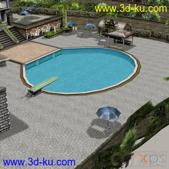 泳池 美女模型的图片