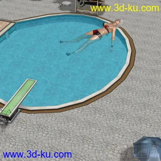 泳池 美女模型的图片