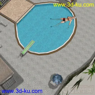 泳池 美女模型的图片