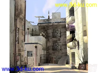3D打印模型vr渲染街道角场景的图片