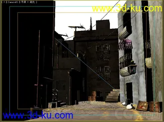 3D打印模型vr渲染街道角场景的图片