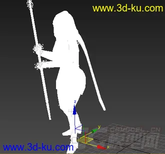 拿着武器的女人模型的图片