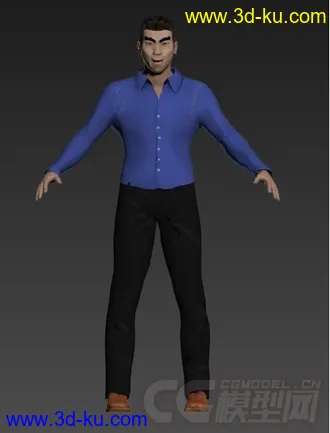 3D打印模型表情可变化的中国男人的图片