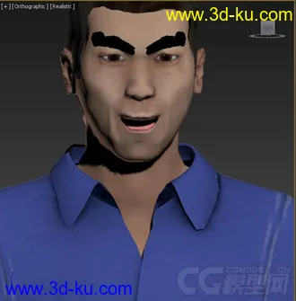 3D打印模型表情可变化的中国男人的图片