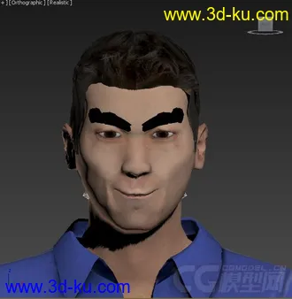 3D打印模型表情可变化的中国男人的图片