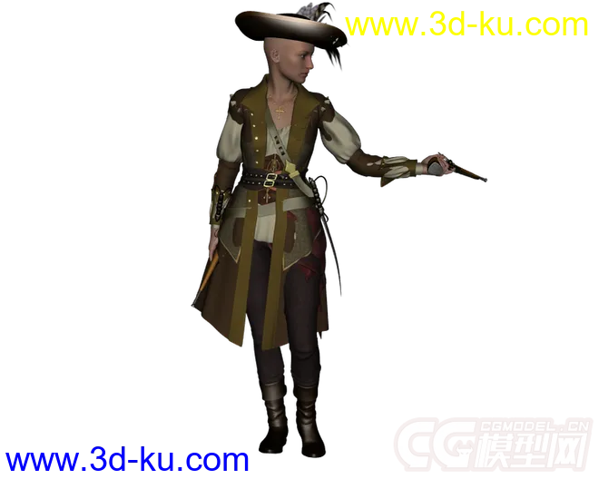 DAZ3D - Poser - 19099 Piratess For Genesis 2 Females模型的图片3