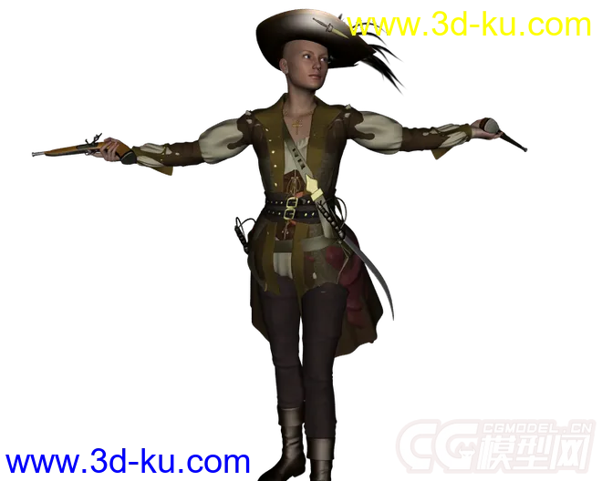 DAZ3D - Poser - 19099 Piratess For Genesis 2 Females模型的图片4