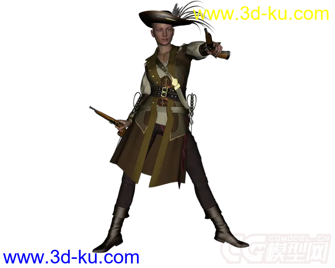 DAZ3D - Poser - 19099 Piratess For Genesis 2 Females模型的图片5