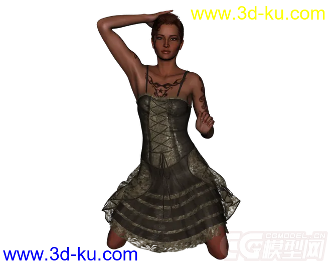 19672 Francesca Dress for Genesis 2 Female(s)模型的图片1