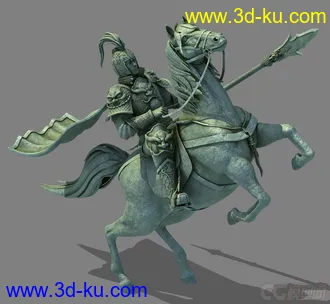 3D打印模型骑马将军雕塑的图片