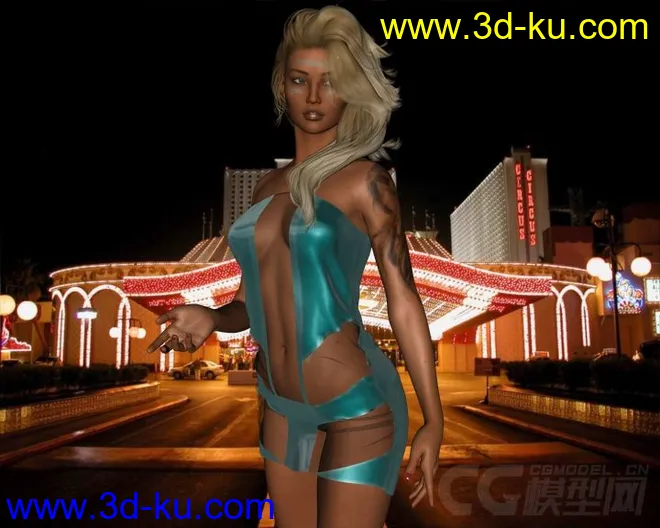 DAZ3D - Poser - 16807 Sugar Shock For G2F(服装）模型的图片3