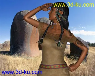3D打印模型17730 Wachiwi - Native American Character, Outfit, Hair and Poses Bundle的图片