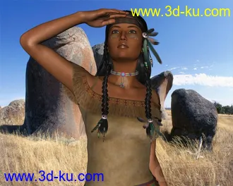 3D打印模型17730 Wachiwi - Native American Character, Outfit, Hair and Poses Bundle的图片