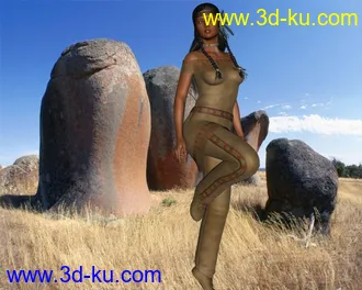 3D打印模型17730 Wachiwi - Native American Character, Outfit, Hair and Poses Bundle的图片