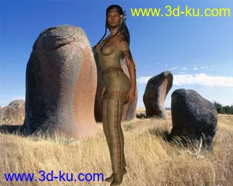 3D打印模型17730 Wachiwi - Native American Character, Outfit, Hair and Poses Bundle的图片