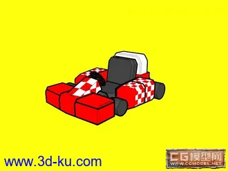 3D打印模型可以变成大脚战车的跑跑卡丁车合金G3的图片