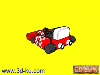 3D打印模型可以变成大脚战车的跑跑卡丁车合金G3的图片